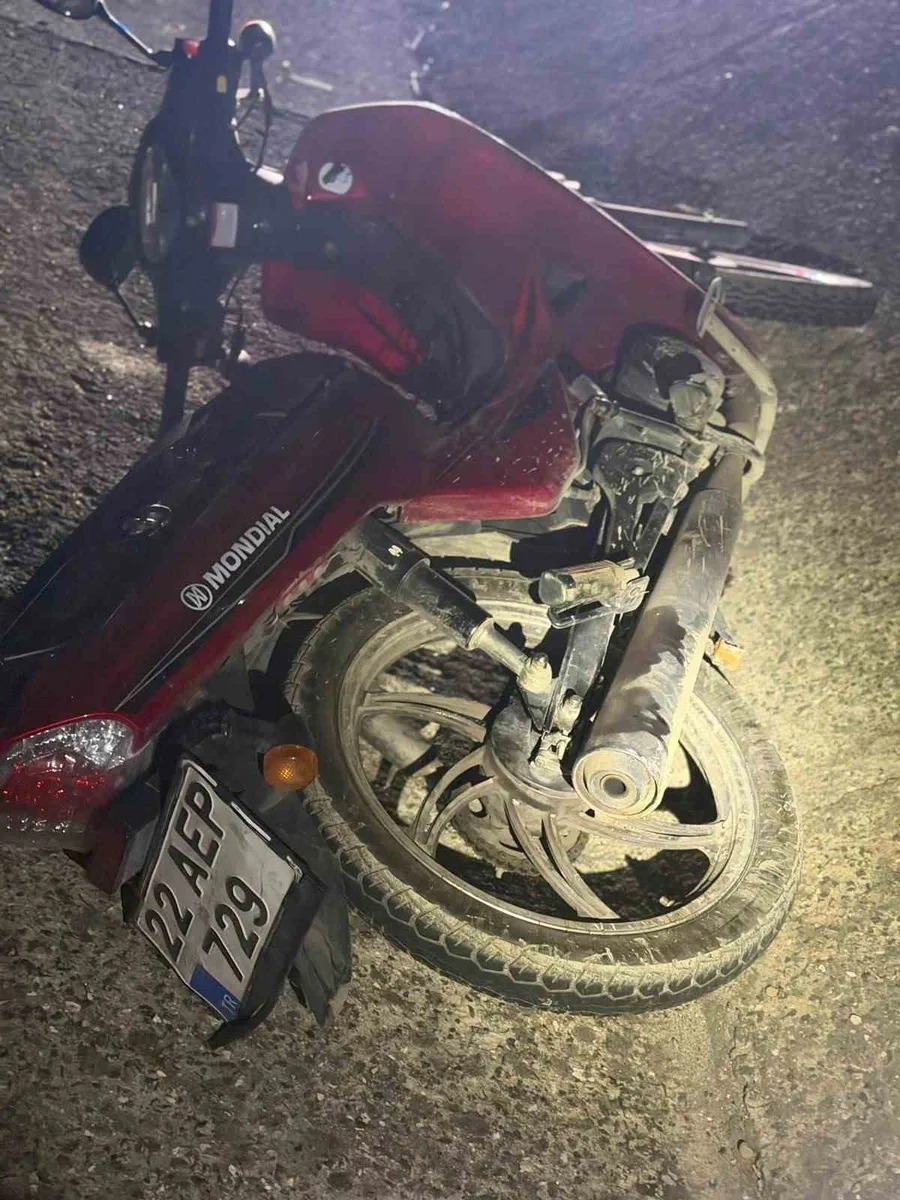 Edirne’de motosiklet devrildi: 1 yaralı