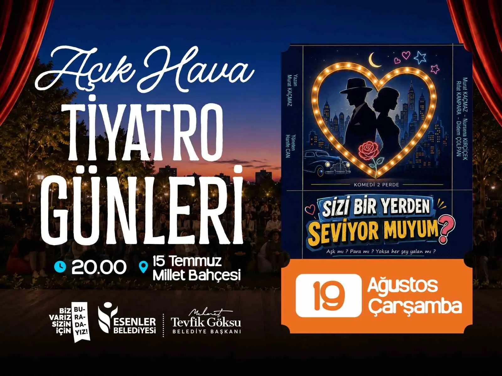 Esenler’de açık hava tiyatro günleri başlıyor