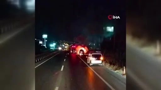 Bursa’da lüks otomobil alevlere teslim oldu: O anlar kamerada