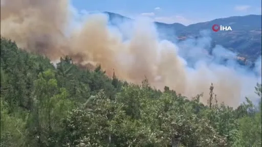 Sındırgı’daki yangına 6 uçak, 6 helikopter ve 45 arazöz ile yoğun müdahale