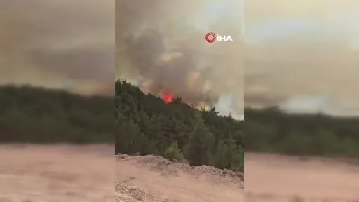 Sındırgı’daki yangın Kütahya’ya doğru ilerliyor...Hummalı müdahale sürüyor