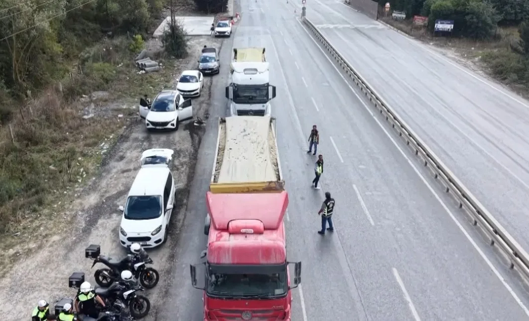 Arnavutköy’de hafriyat kamyonlarına ve beton mikserlerine denetim