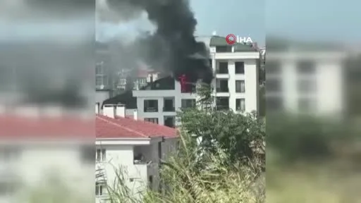 Büyükçekmece’de 5 katlı binada yangın
