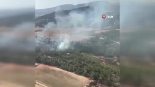 Bilecik’te orman yangını kontrol altına alınırken, 1 hektar alan zarar gördü