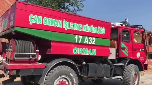 Çanakkale’de ahırda çıkan yangın söndürüldü