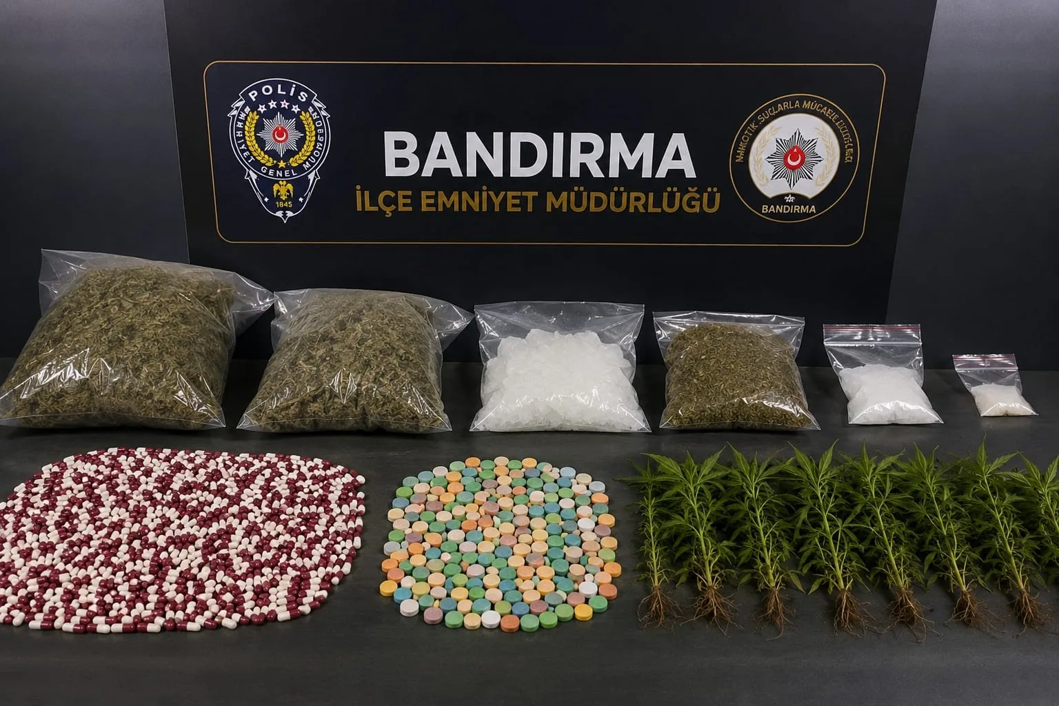 Bandırma’da 8 ayda 21 kilodan fazla uyuşturucu ele geçirildi