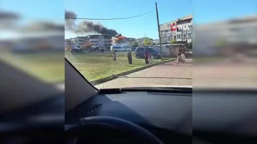 Kocaeli’de çatı alevlere teslim oldu