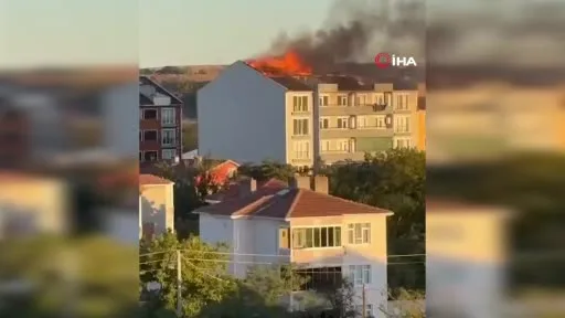 Muratlı’da çatı yangını paniği
