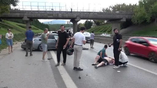 Samandıra bağlantı yolunda BMW takla attı: 1 ağır yaralı