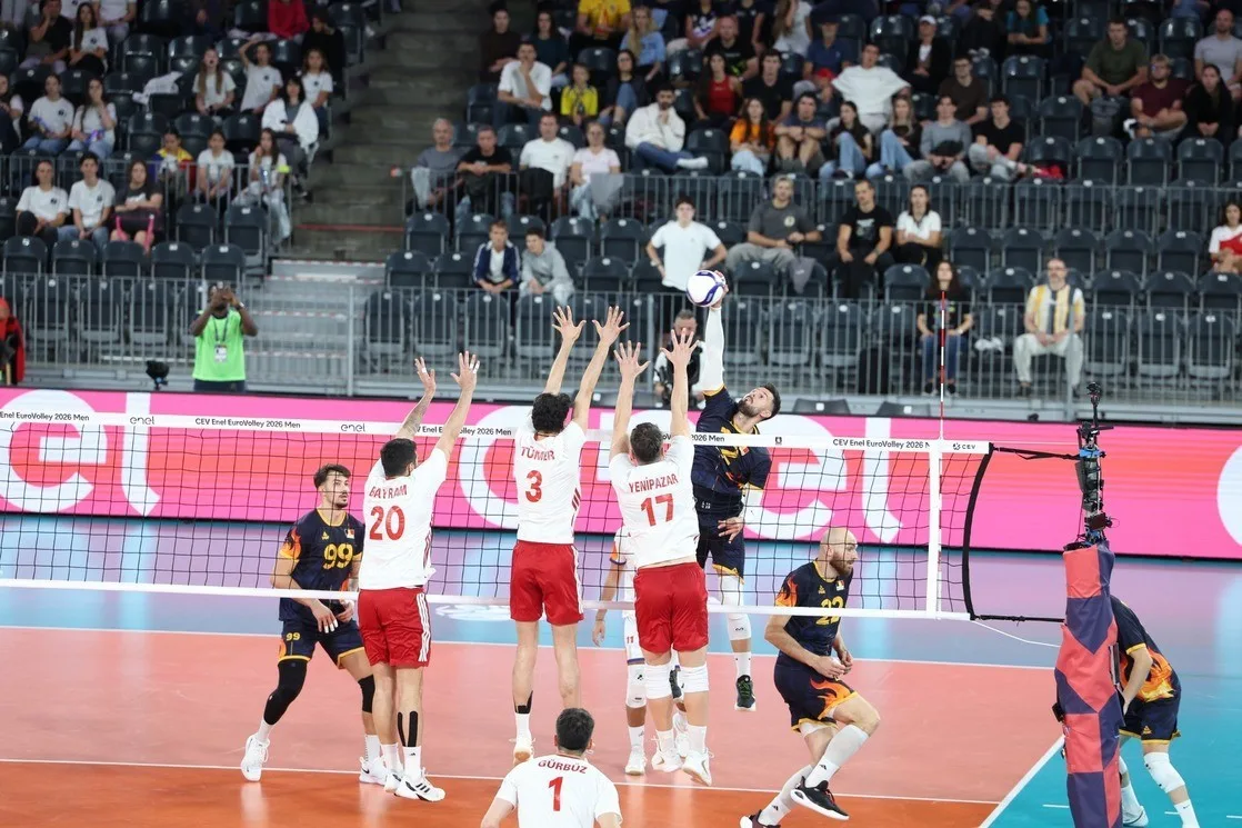 A Milli Erkek Voleybol Takımı, Romanya’ya mağlup oldu