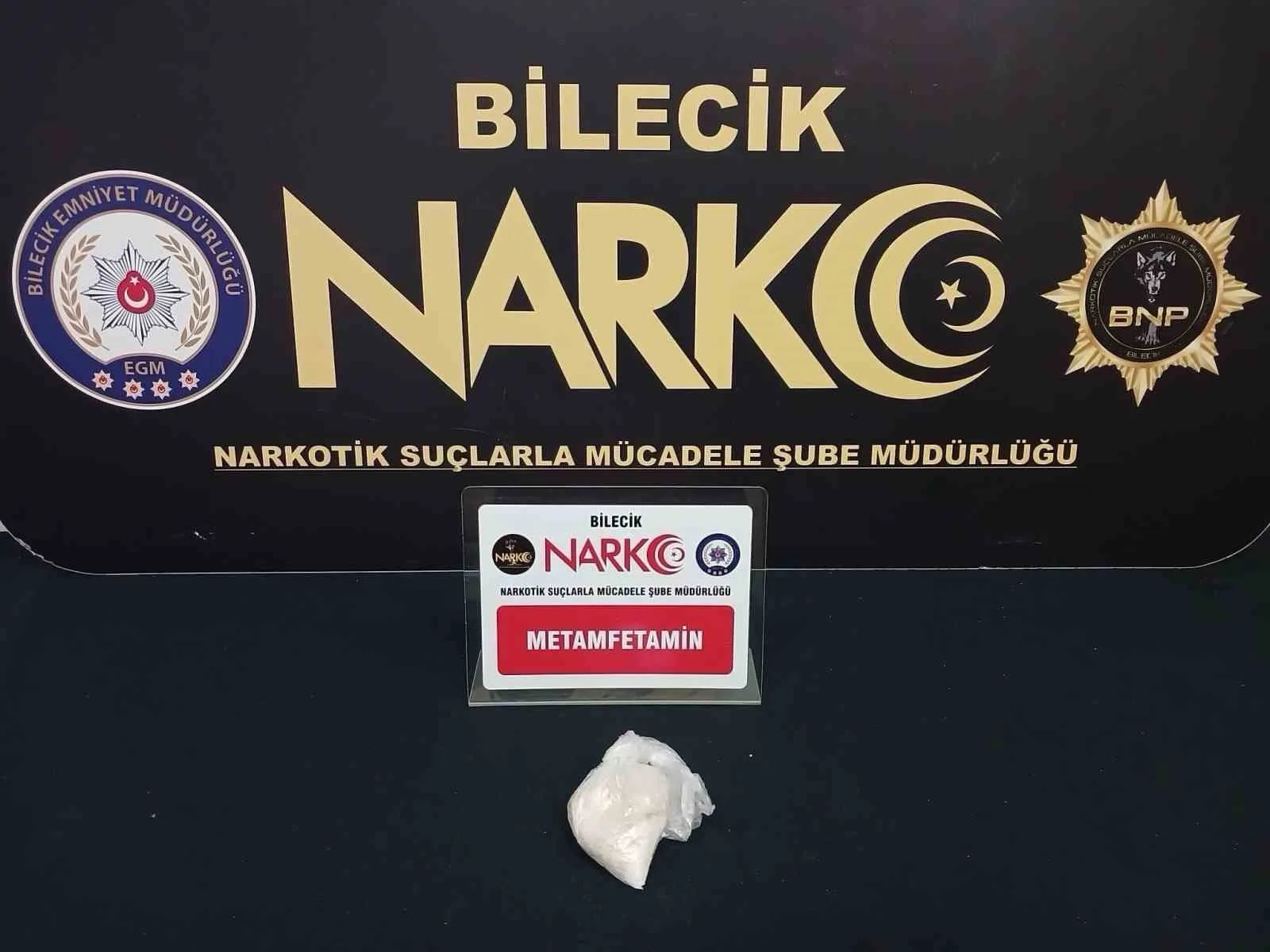 Bilecik’te üzerinde metamfetaminle yakalandı