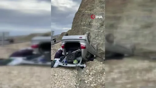 Tekirdağ’da otomobil takla attı: 2 yaralı