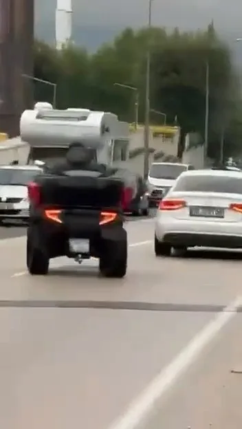 ATV ile drift attı, o anlar kameraya yansıdı
