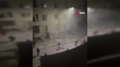 Maltepe’de çöken binanın ilk anları kamerada