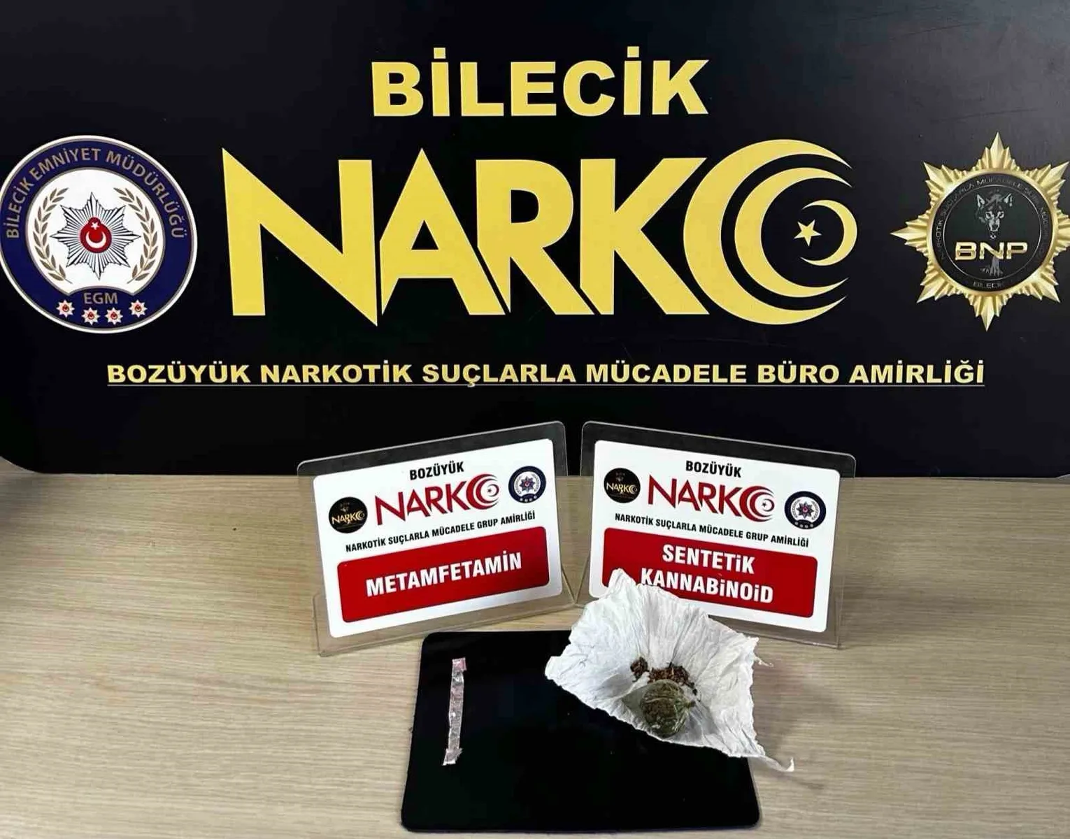 Bilecik’te şüpheli şahsın üzerinde uyuşturucu çıktı