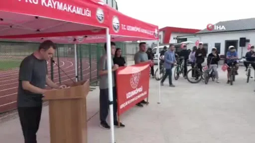 Uzunköprü’de pedallar Gazze ve Doğu Türkistan için çevrildi