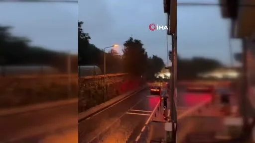 Ortaköy’de şiddetli yağış nedeniyle istinat duvarı çöktü