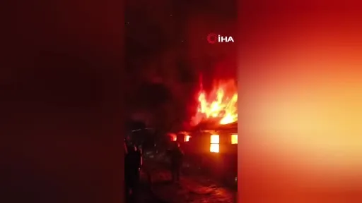 Bursa’da hayvan çiftliği alevlere teslim oldu