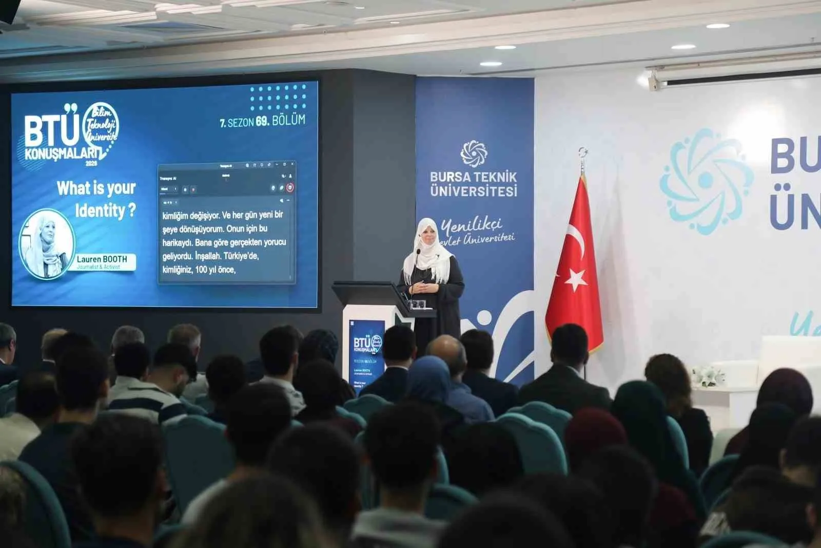 BTÜ’nün konuğu Lauren Booth: Kimlik bu dünyadaki en değerli varlığınızdır