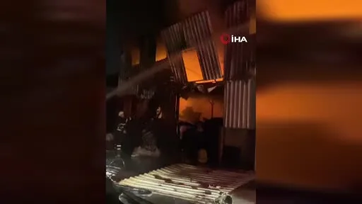 Biga’da sanayi sitesinde hurda dükkanında çıkan yangın korkuttu