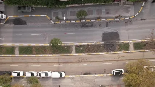 Eyüpsultan’da ağaçların kesildiği iddia edilen tramvay güzergahı havadan görüntülendi