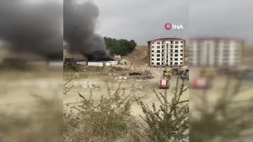 Edirne’de şantiyede yangın çıktı