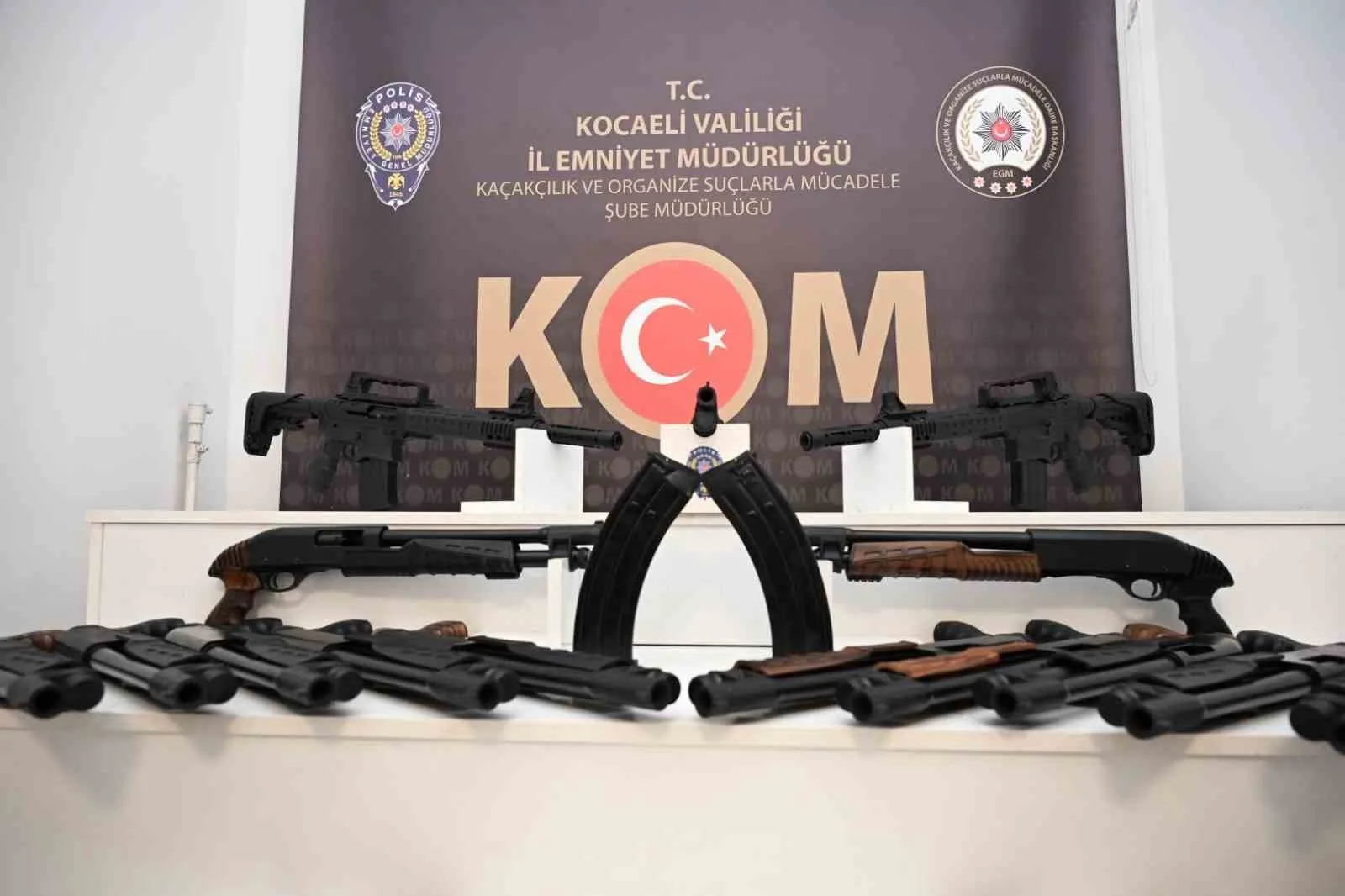 Kocaeli’de 25 yivsiz av tüfeği ele geçirildi