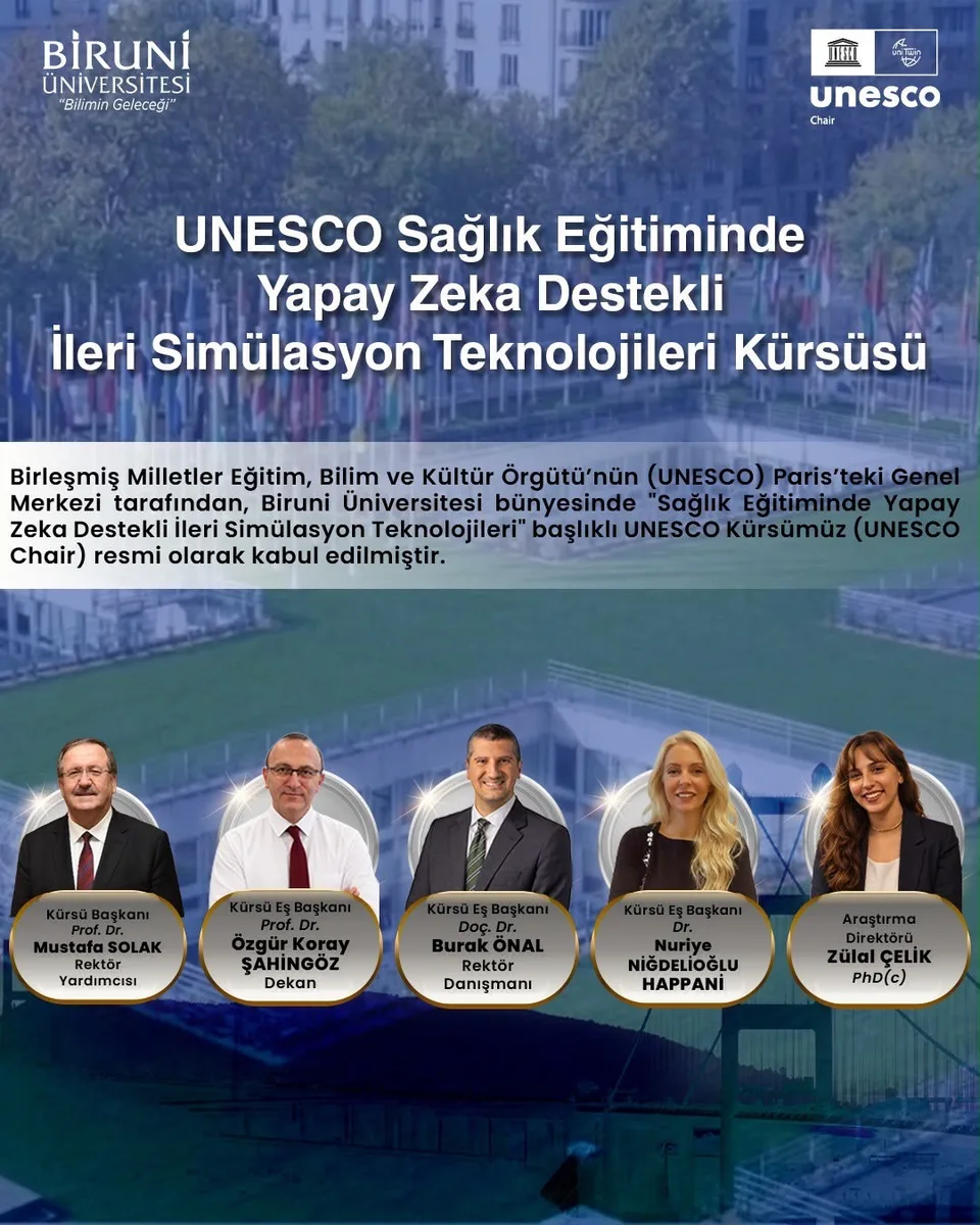 Türkiye’nin sağlık ve yapay zekâ alanındaki ilk UNESCO Kürsüsü Biruni Üniversitesi bünyesinde kuruldu