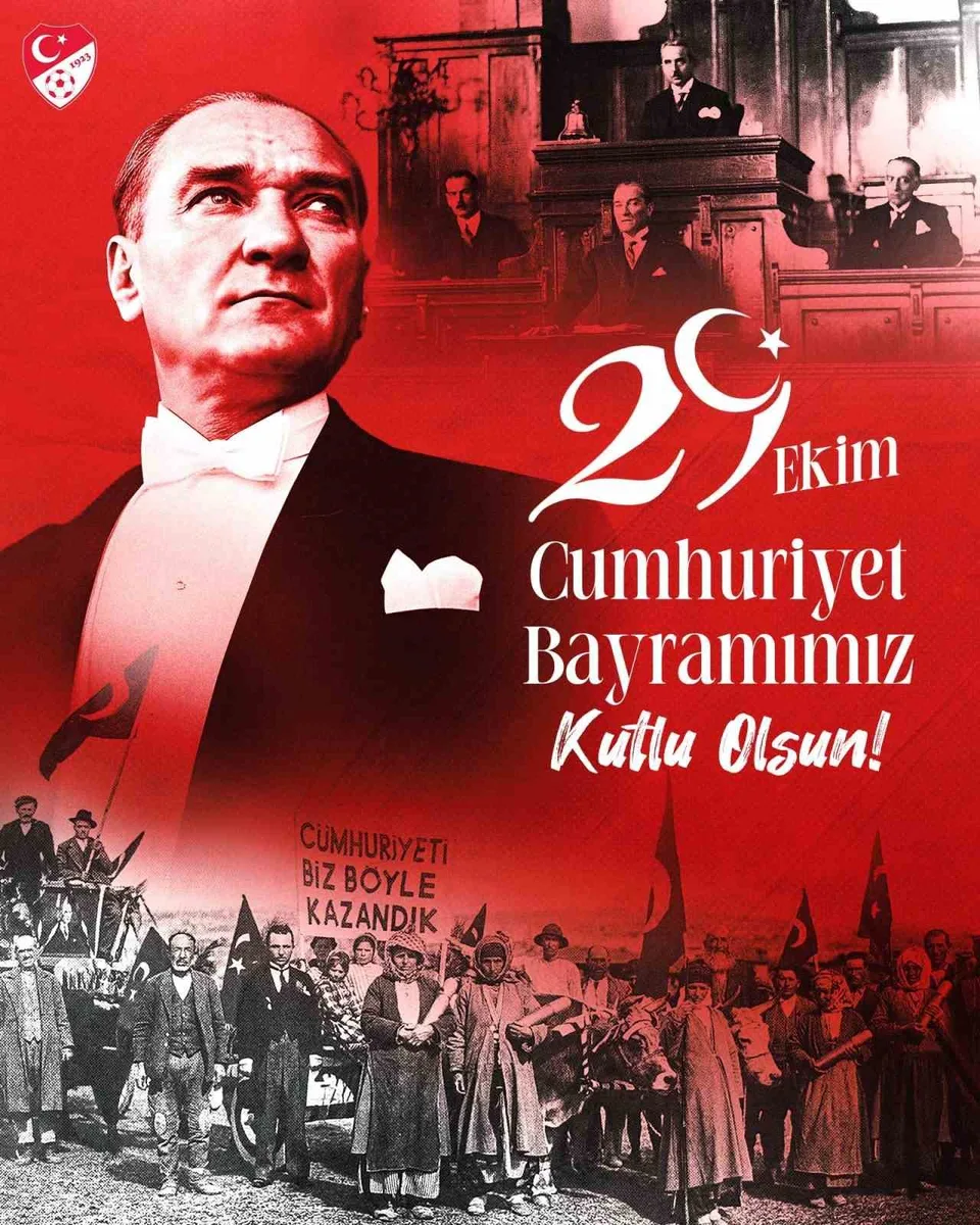 Spor camiasından 29 Ekim Cumhuriyet Bayramı mesajları